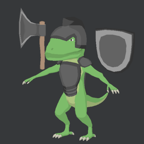 solider lizard 3D Модель .c4d .max .obj .3ds .fbx .stl .blend 