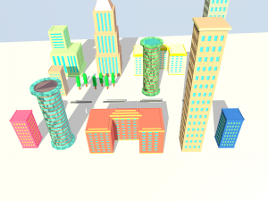 city building pack 3D Model