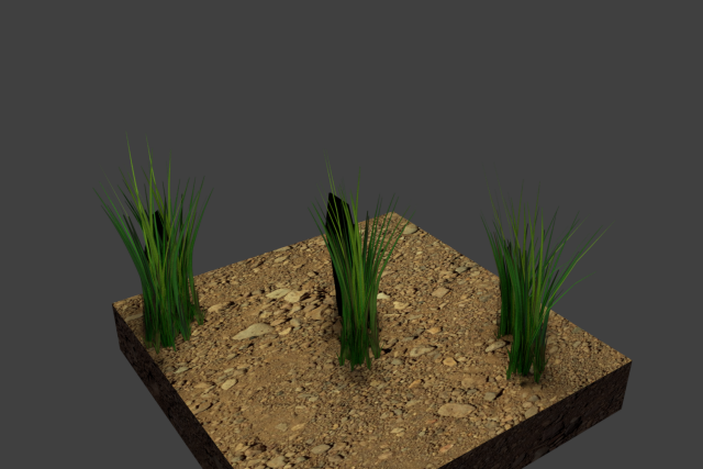 realistic low poly grass 3D Modell .c4d .max .obj .3ds .fbx .stl .blend