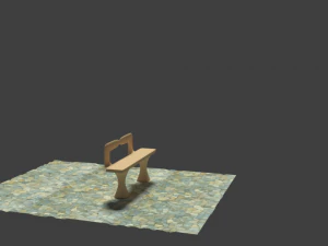 banco realista Modelo 3D