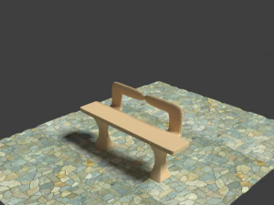 realistic bench 3D Model