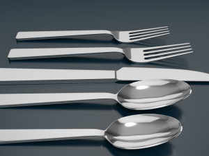 silver set 001 3D 모델