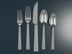 silver set 001 3D 모델