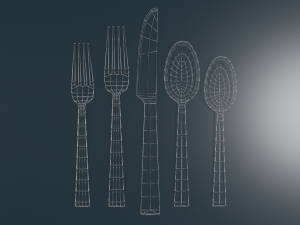 silver set 001 3D 모델