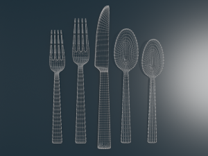 silver set 001 3D 모델