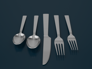 silver set 001 3D 모델