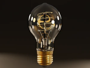 low poly antique light bulbs 3D Model
