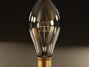 low poly antique light bulbs 3D Model