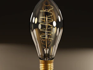 low poly antique light bulbs 3D Model