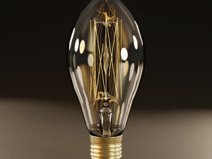 low poly antique light bulbs 3D Model