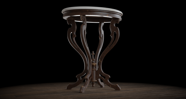 antique pedestal table 001 Modello 3D .c4d .max .obj .3ds .fbx .stl .blend 