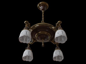 antique hanging pan lamp 3D Model