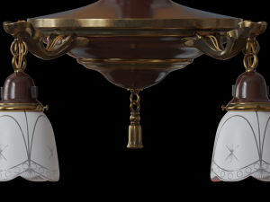 antique hanging pan lamp 3D Model