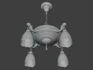 antique hanging pan lamp 3D Model