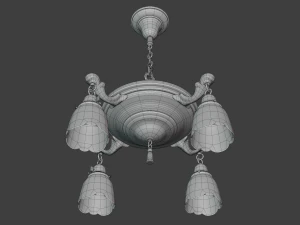 antique hanging pan lamp 3D Model