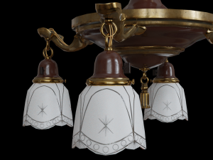 antique hanging pan lamp 3D Model