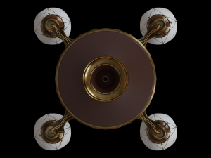 antique hanging pan lamp 3D Model