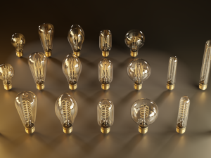 high poly antique light bulbs 3D 모델