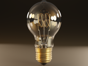high poly antique light bulbs 3D 模型