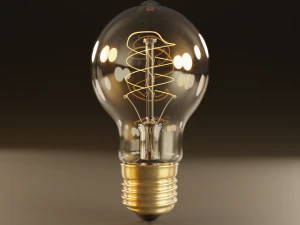 high poly antique light bulbs 3D Model