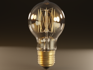 high poly antique light bulbs 3D 模型