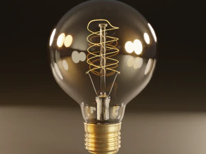 high poly antique light bulbs 3D Model
