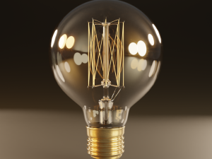 high poly antique light bulbs 3D 模型
