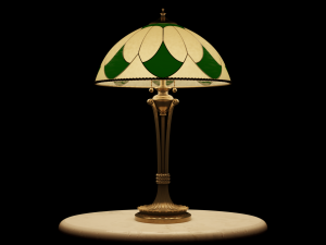antique table lamp 001 Modelo 3D