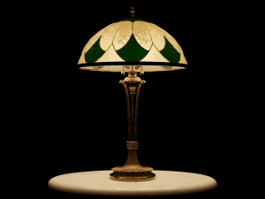 antique table lamp 001 Modelo 3D