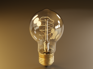 free antique light bulb 3D Model