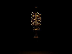 free antique light bulb 3D Model