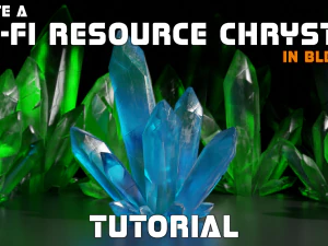 sci-fi-fantasy crystal 3D Model