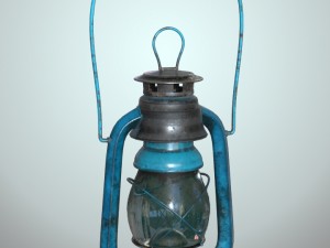 blue old lamp 3D Model