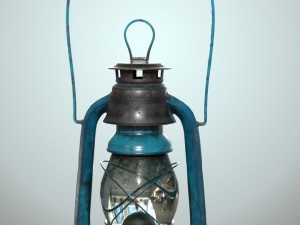blue old lamp 3D 모델