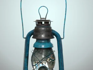 blue old lamp 3D Model