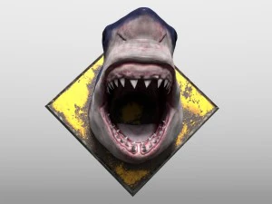 shark head1a 3D Model