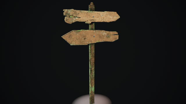 old signpost 3D 模型 .c4d .max .obj .3ds .fbx .stl .blend 