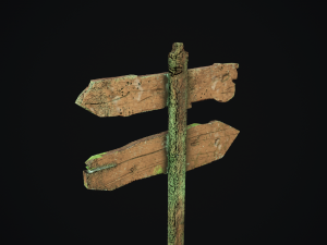 old signpost 3D 模型