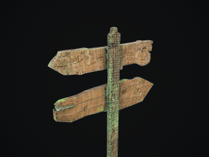 old signpost 3D 模型