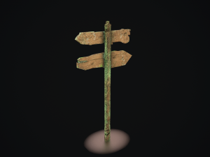 old signpost 3D 模型