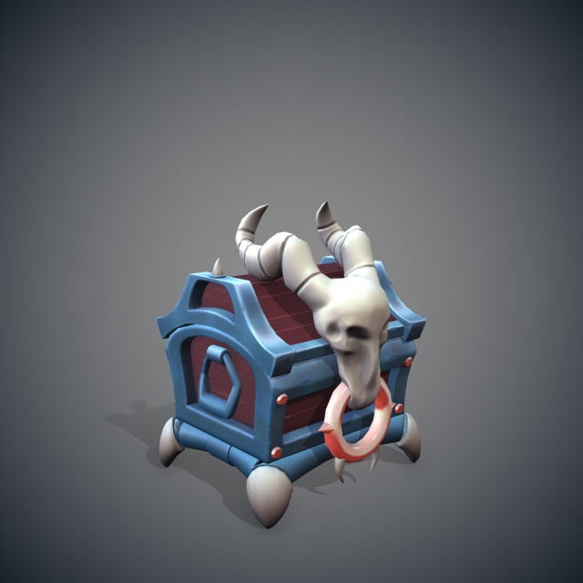 stylized chest 3D 模型 .c4d .max .obj .3ds .fbx .stl .blend 