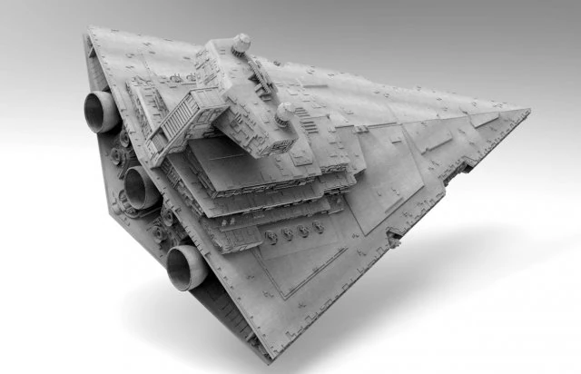Imperial II Star Destroyer Star Wars: alto livello di dettaglio Modello 3D .c4d .max .obj .3ds .fbx .stl .blend 