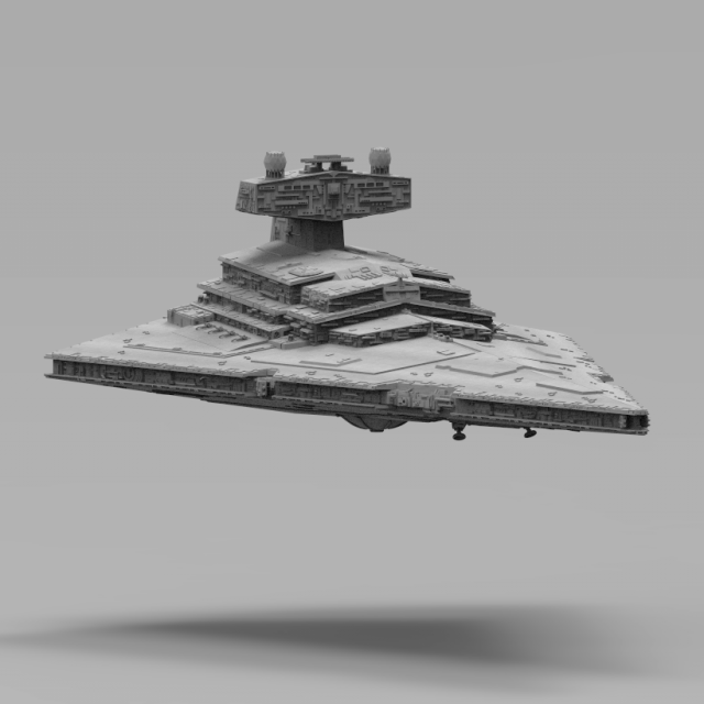 imperial ii star destroyer star wars high detail level 3D in 3DExport