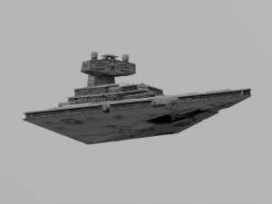 Imperial II Star Destroyer Star Wars: alto livello di dettaglio Modello 3D