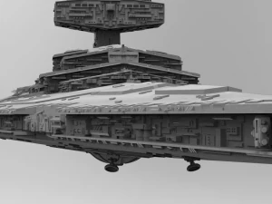 Imperial II Star Destroyer Star Wars: alto livello di dettaglio Modello 3D