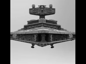 Imperial II Star Destroyer Star Wars: alto livello di dettaglio Modello 3D