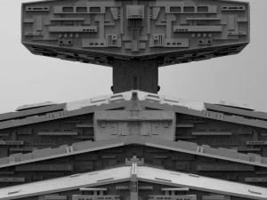 Imperial II Star Destroyer Star Wars: alto livello di dettaglio Modello 3D