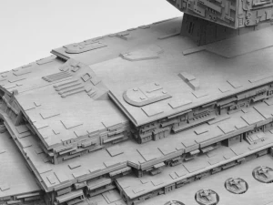 Imperial II Star Destroyer Star Wars: alto livello di dettaglio Modello 3D