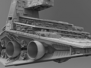 imperial ii star destroyer star wars - high detail level 3D-Modell