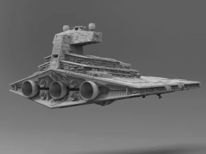 Imperial II Star Destroyer Star Wars: alto livello di dettaglio Modello 3D